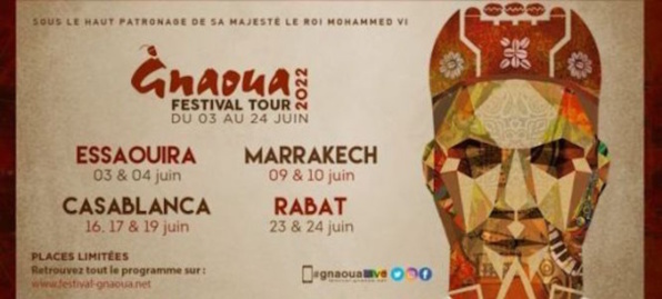 «Gnaoua Festival Tour» en tournée en juin à Essaouira, Marrakech, Casablanca et Rabat . «Gnaoua Festival Tour» en tournée en juin à Essaouira, Marrakech, Casablanca et Rabat .