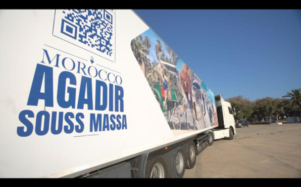 Agadir Souss Massa Tourisme : Promotion inédite / Campagne d'habillage des camions routiers internationaux. Agadir Souss Massa Tourisme : Promotion inédite / Campagne d'habillage des camions routiers internationaux.