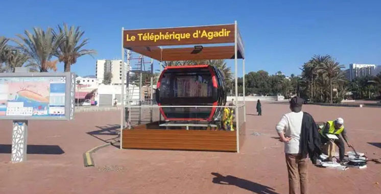 Téléphérique d'Agadir:  Mise en service début de l'Eté Téléphérique d'Agadir:  Mise en service début de l'Eté