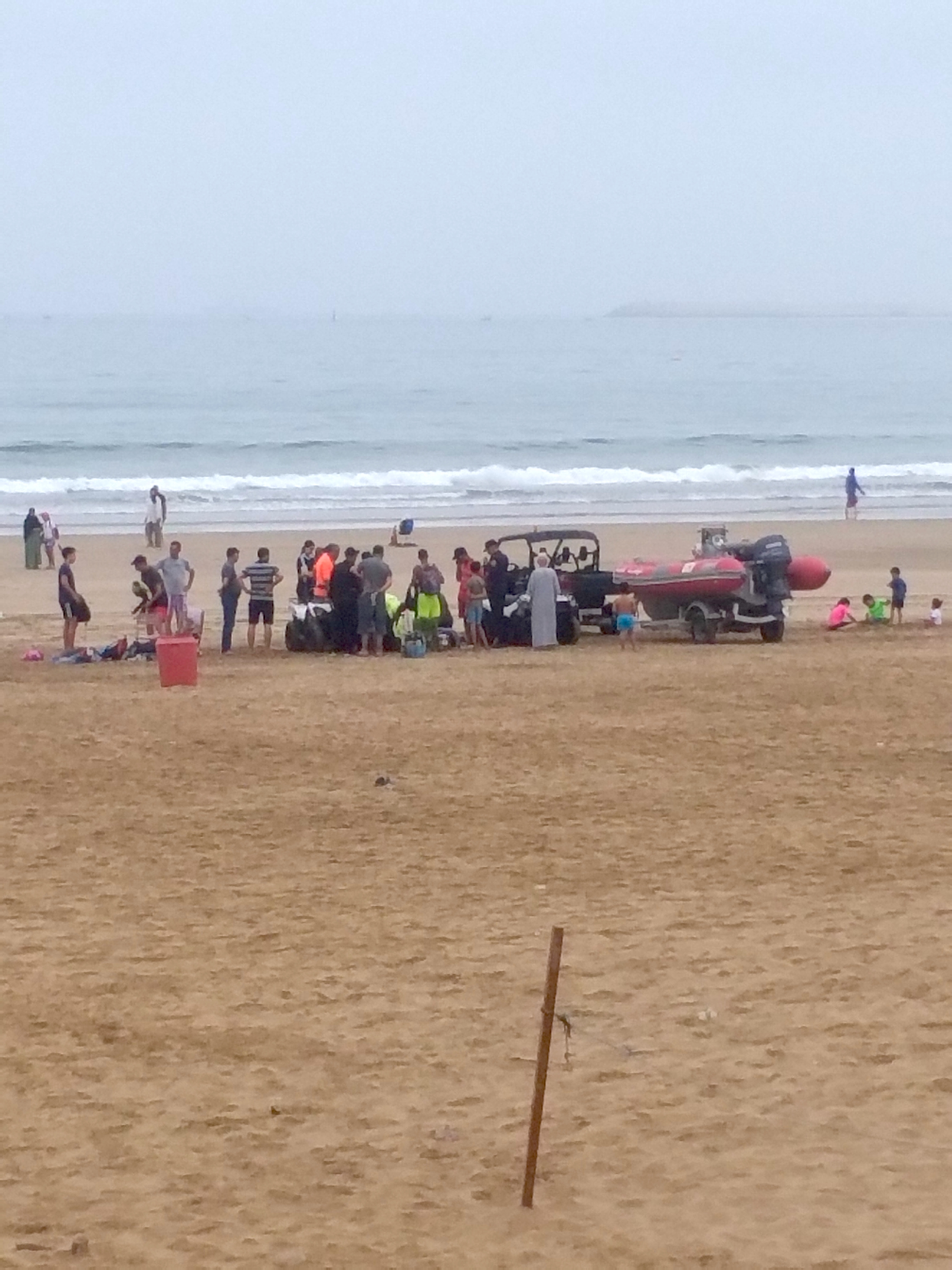 Agadir     Sauvetage d’une noyade sans moyens d’intervention nécessaires d’urgence. Inacceptable.