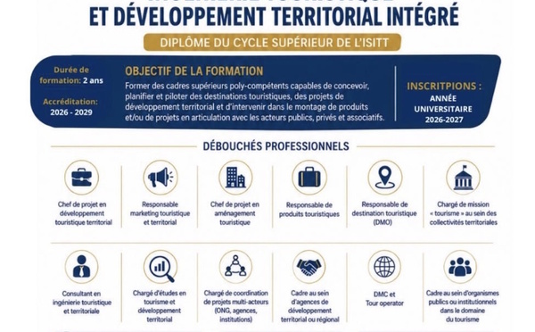 L’ISITT lance une nouvelle filière en « Ingénierie Touristique et Développement Territorial Intégré »