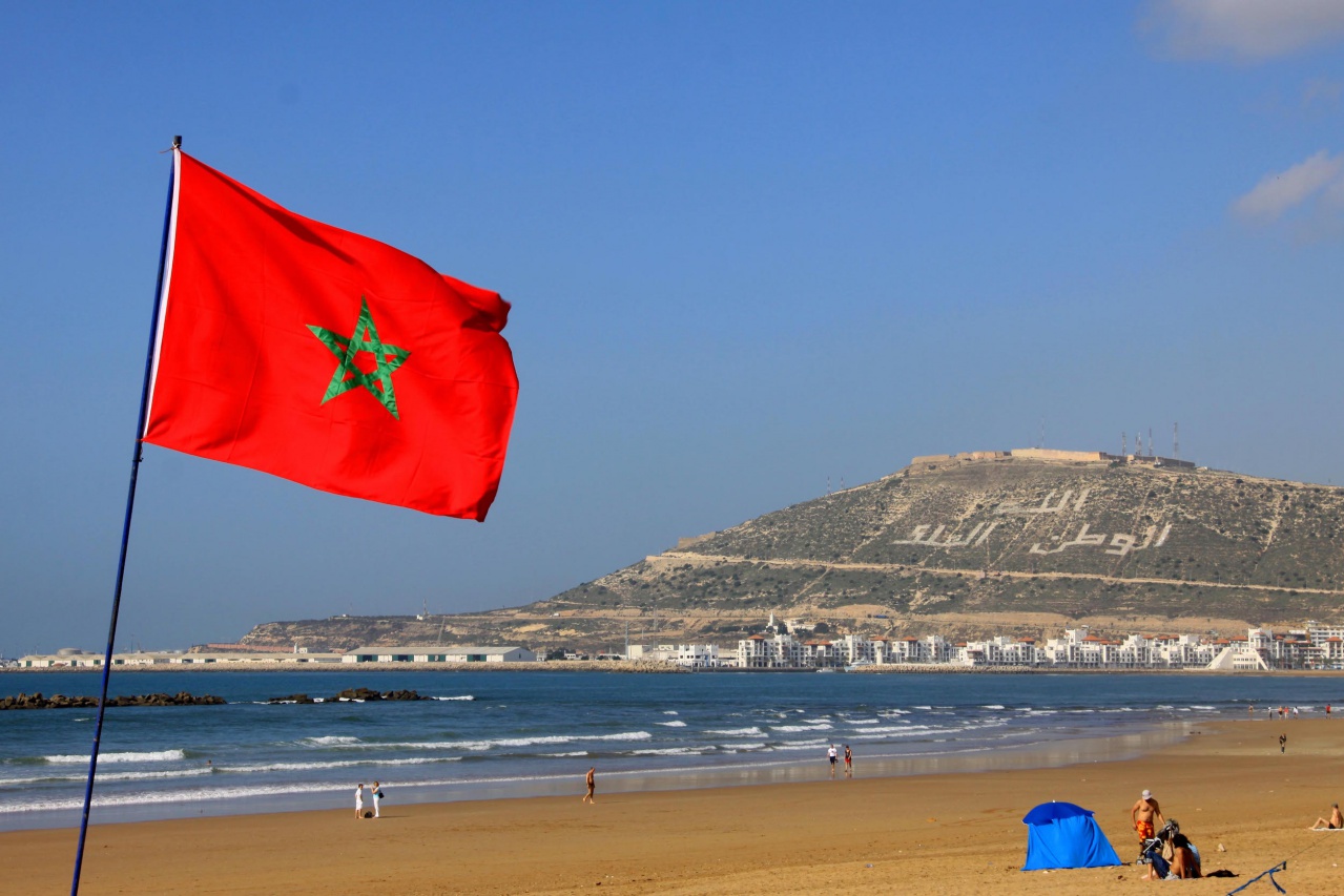 plage agadir DRAPEAU plage agadir DRAPEAU
